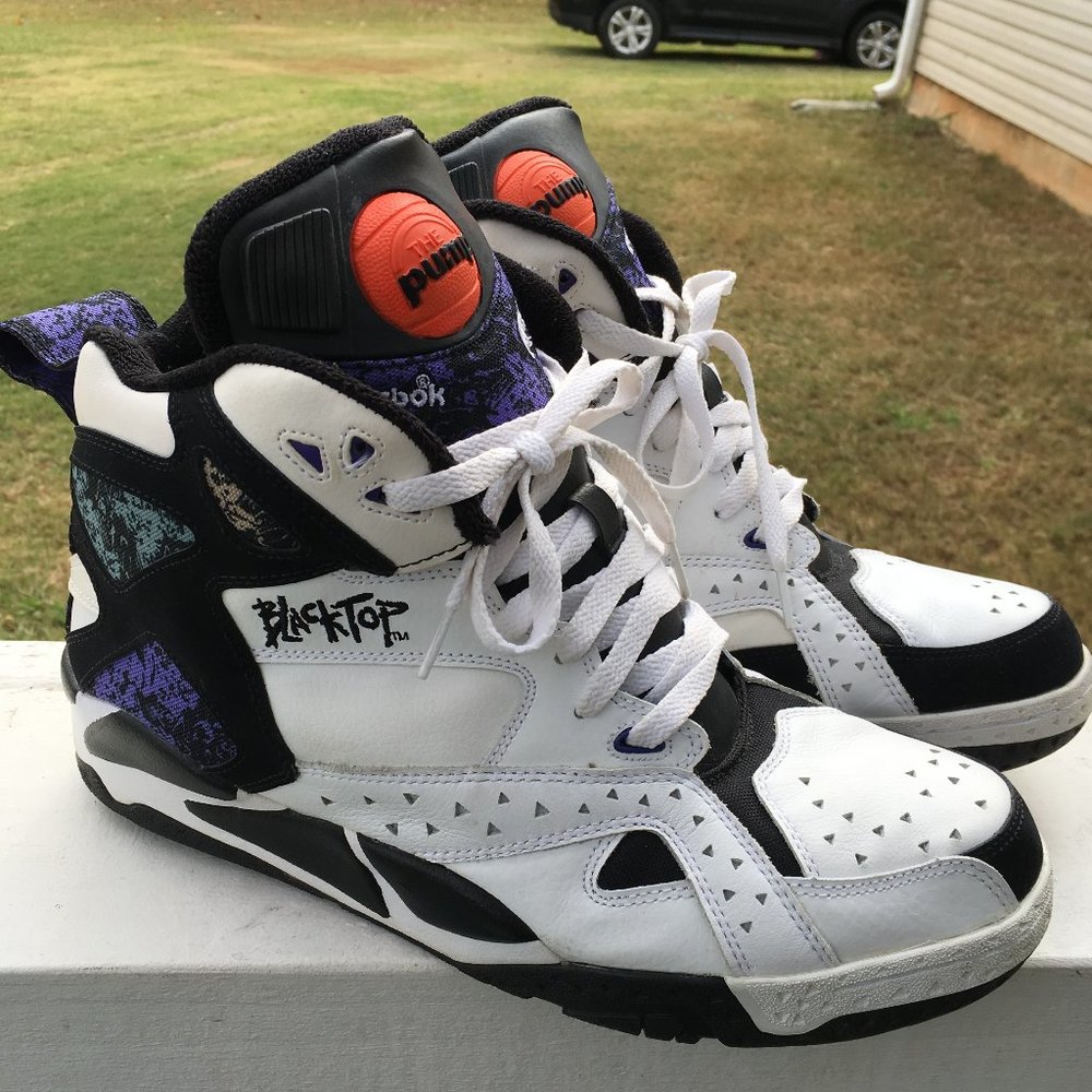 Reebok Pump Blacktop Battleground  White/Black/Beacon
